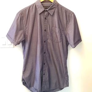 DKNY Jeans Indigo Short Sleeve Button Up (Small)